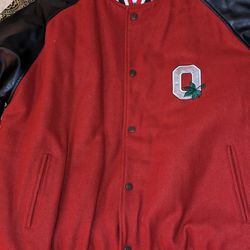 Vintage Ohio State Varsity Leather Bomber Jacket 