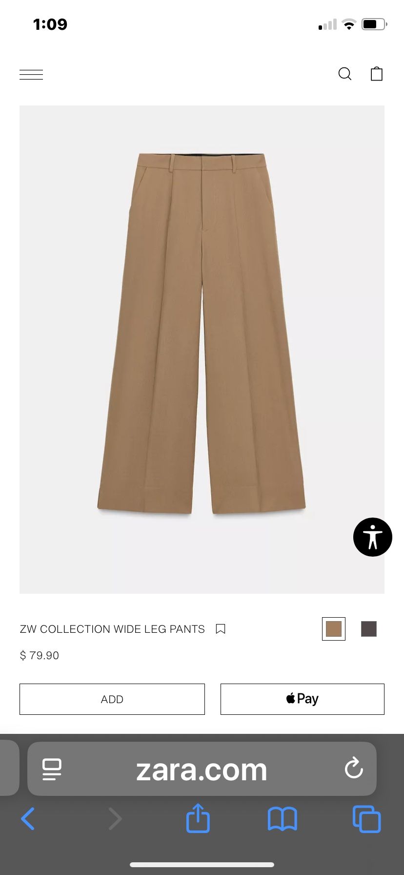 ZARA The ZW Tailored Wide Leg