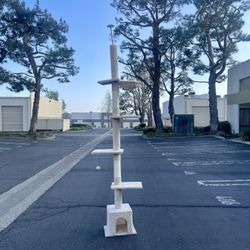 Floor to Ceiling Cat Tree Ajustable Height [82-108 Inches=208-275cm] 6 Tiers Cat Tower Fit for 7-9 Feet Ceiling with Cat Condo Hammock and Sisal Cover