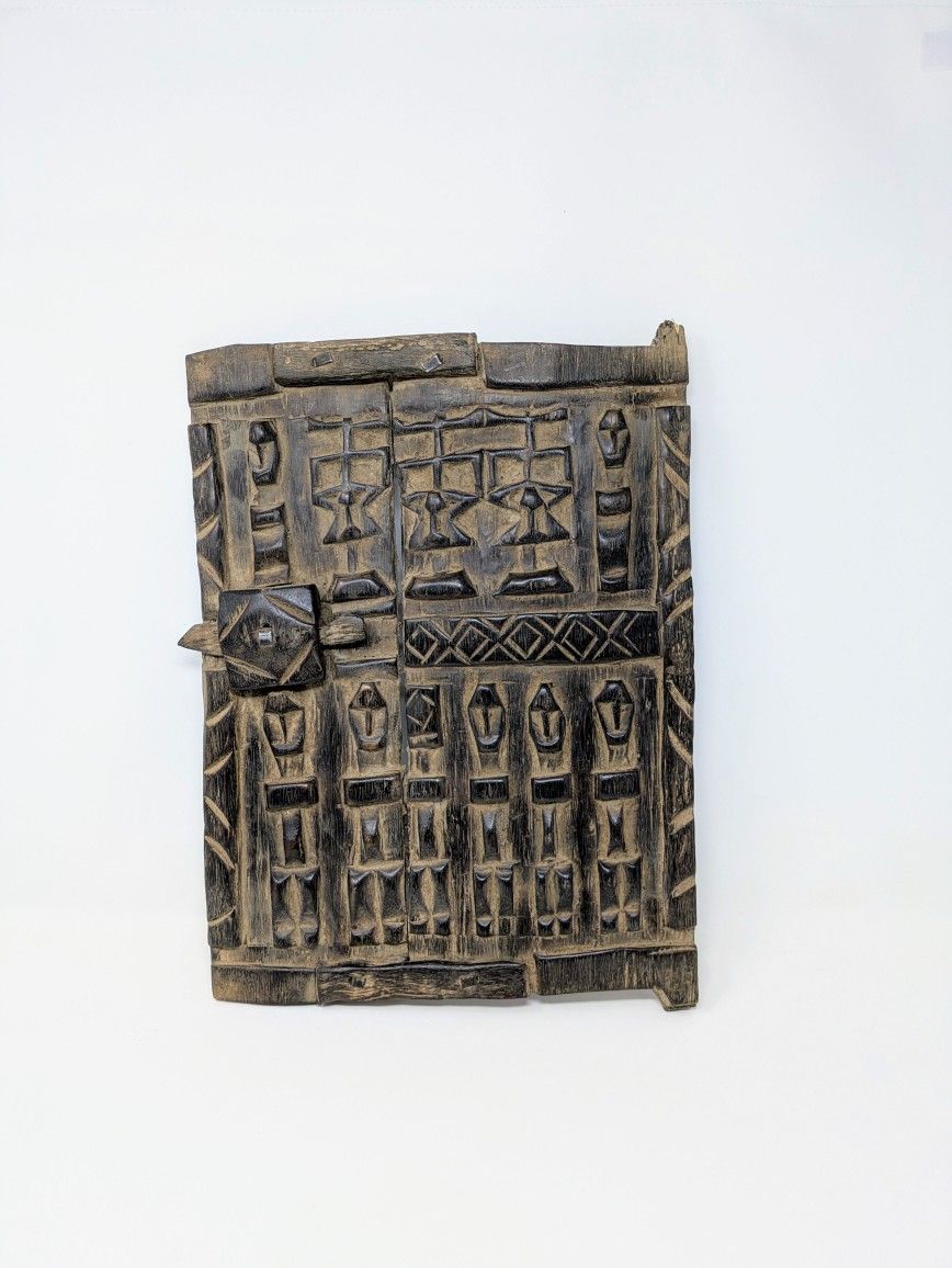 Early 20th Century Hand-Carved African Dogon Granary Door