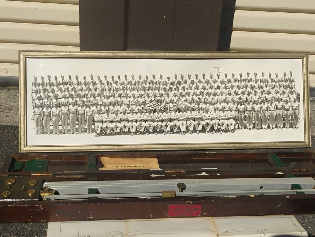 WWII WW2 Military US Air Corps Aviation Panoramic Photo Pantograph