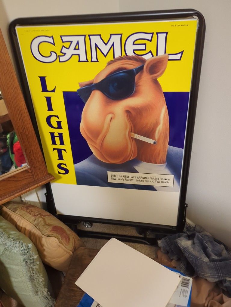 Old Metal Camel Advertising Sign