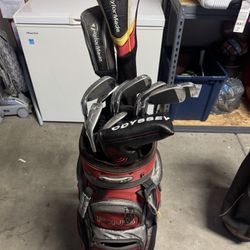 Complete Set Of Golf Clubs (Taylormade And Odyssey)