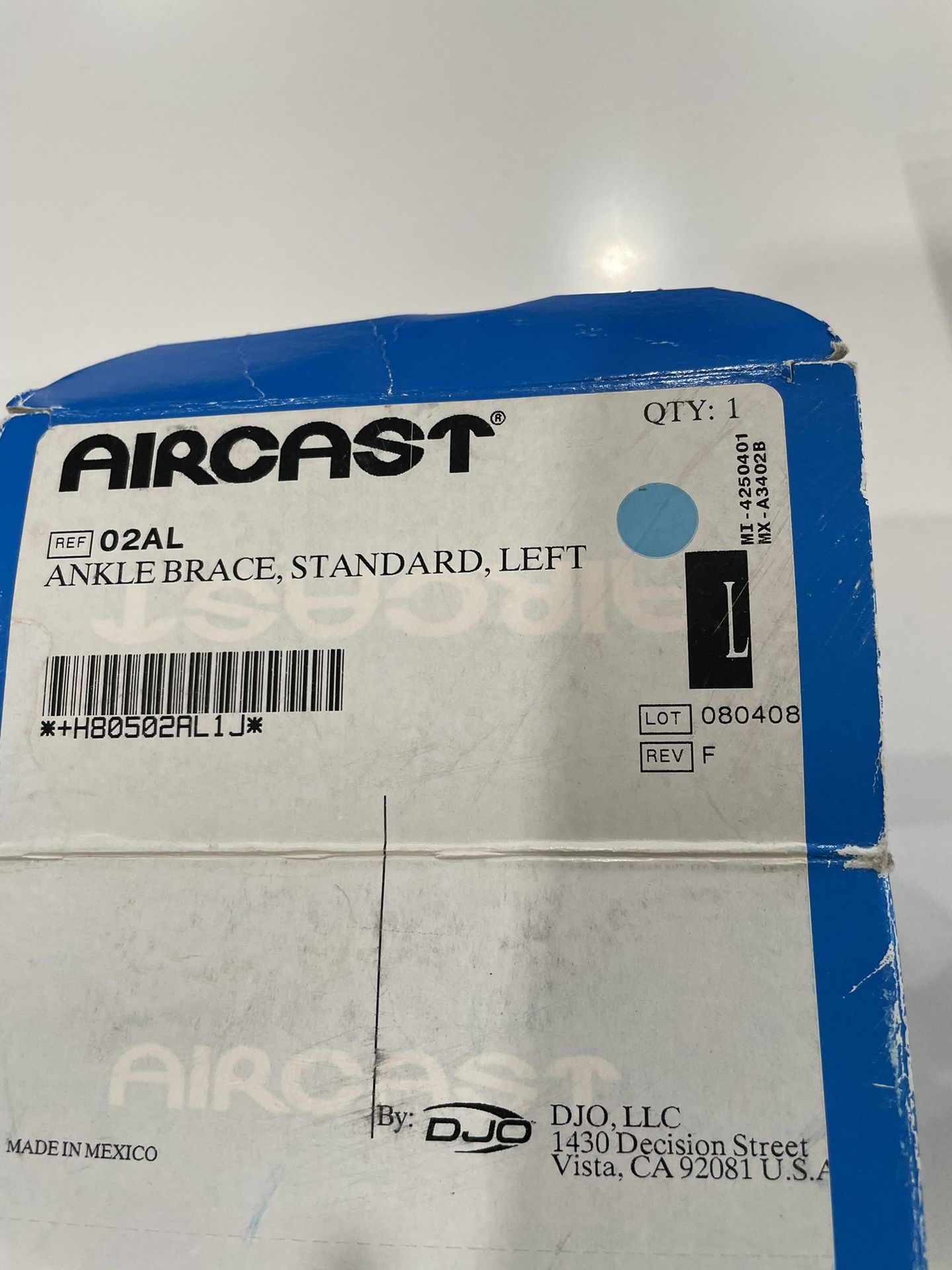 Left Ankle Aircast