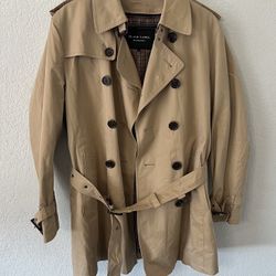 Womens Burberry Black Label Trench Coat Size Large 
