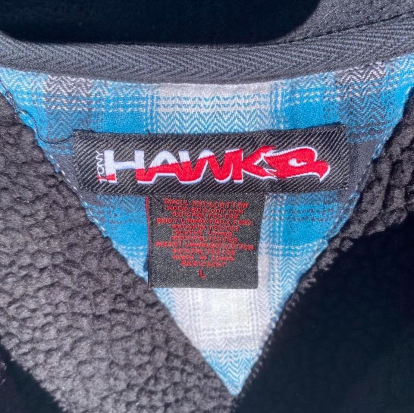 Blue And White Sick Tony Hawk Flannel Jacket