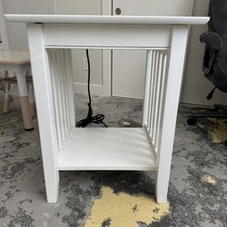 AFI, Mission Printer Stand with Charging Station, White