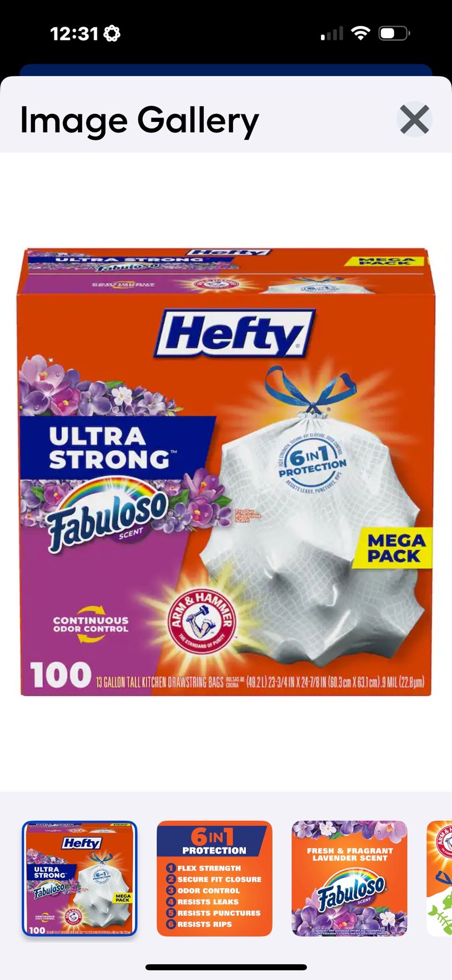 13-Gallon Fabuloso White Indoor Plastic Kitchen Bags