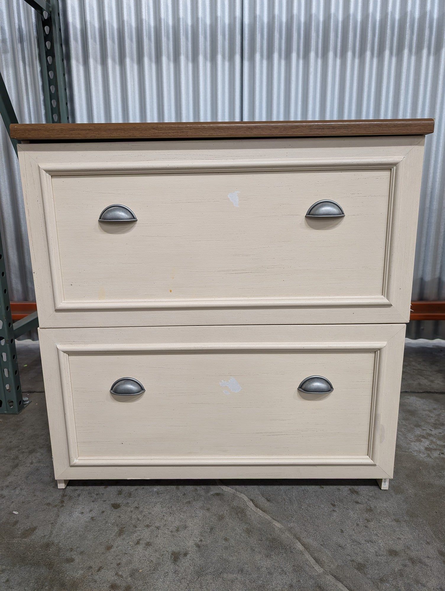 Bush Furniture Two-Drawer Filing Cabinet with Contrasting Top