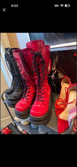 Red Demonia Boots size 9