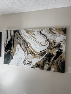 Large Abstract Marble Canvas Wall Art