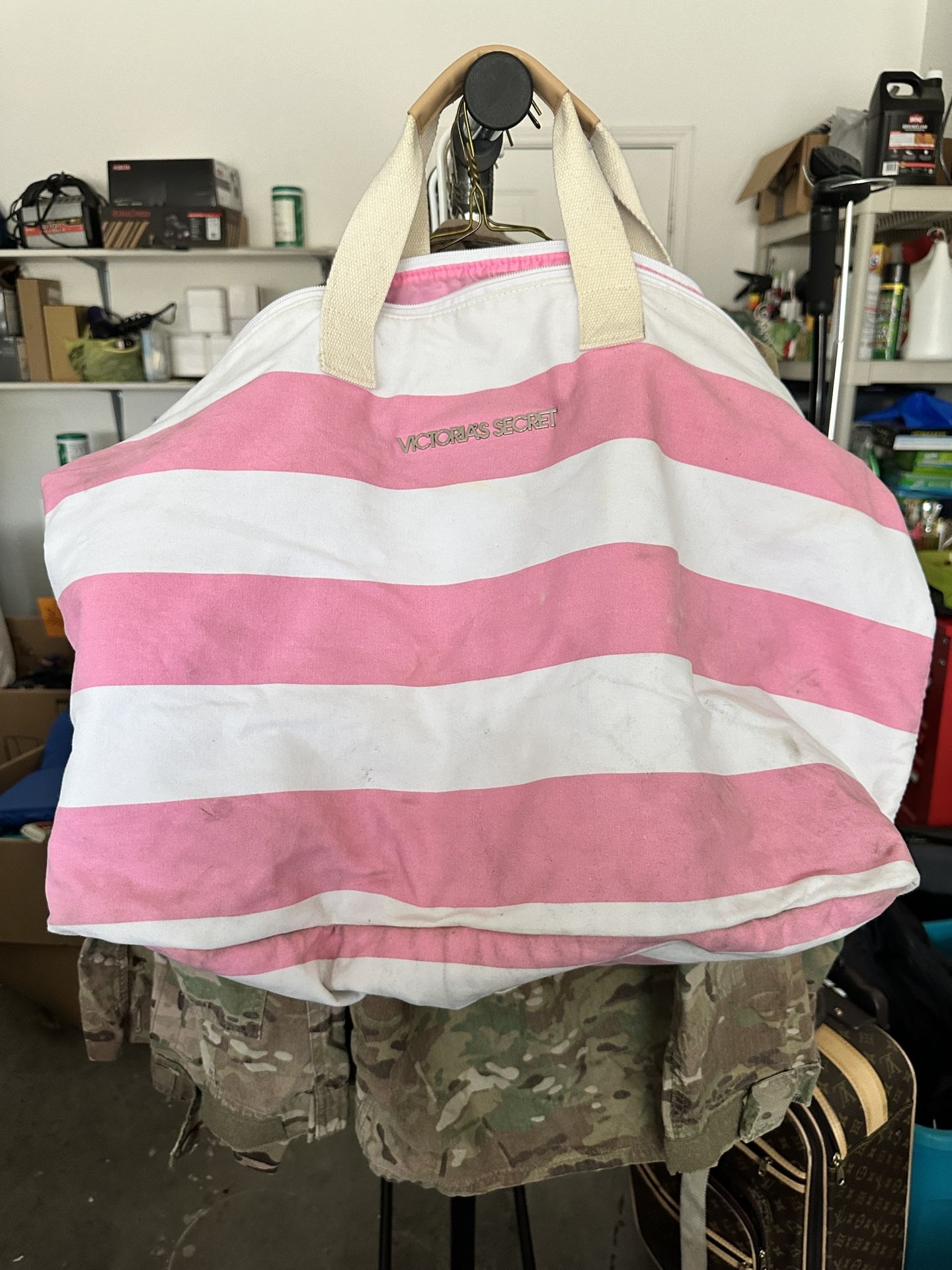 VS Striped Tote Bag