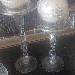 Long Stem Centerpiece Candle Holders With Candles