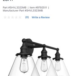 Vanity Light Matte Black 