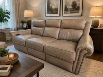 Leather Couch/ sofa with dual recliners