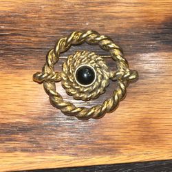 Brass Colored Brooch 