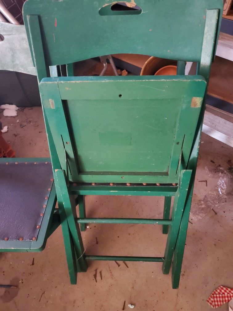 3 Vintage Folding Chairs.