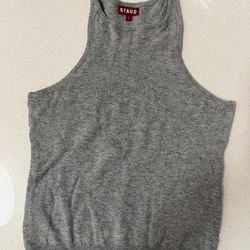 STAUD Heather Gray Knit Tank