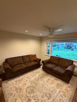 Matching Couch & Loveseat Set – $350