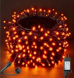 New Halloween Lights 500 LED 174FT Halloween String Lights with 8 Modes, UL Certified, Connectable, Waterproof, Timer Function for Yard, Porch, Trees,