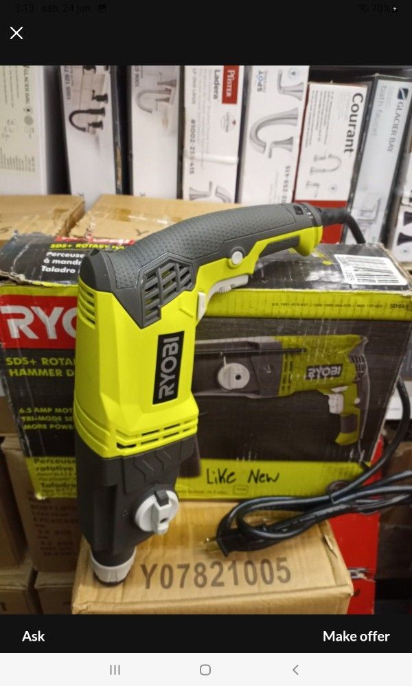 RYOBI SDS + ROTARY HAMMER DRILL 6.5 AMP