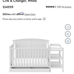 5 In 1 Crib W/ Changing Table