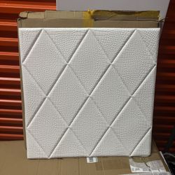 10 White Crisscross Foam Wall Panels