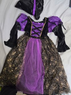 Girls Witch Halloween Costume with Hat