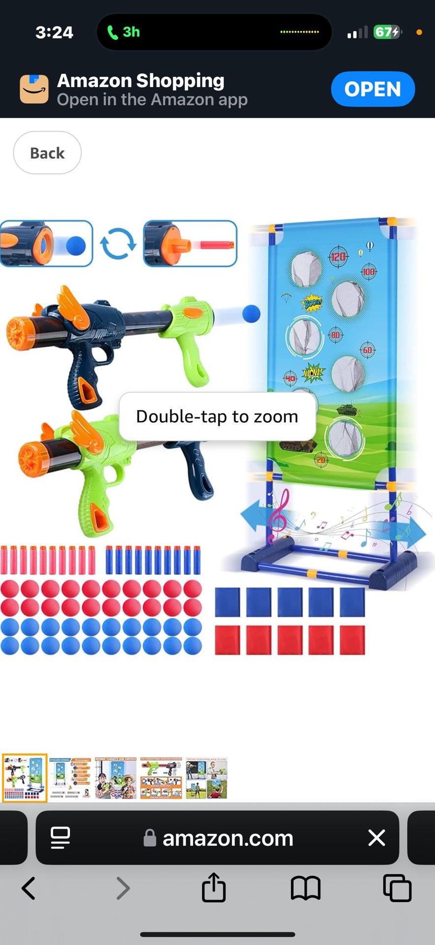 Shooting Game Toys for 6, 7, 8, 9, 10+ Years Old Boys Girls, Upgrade Large 19.5” X 49.1” Air Guns Toy, Moving Shooting Target Toys with Air Pump Toy G