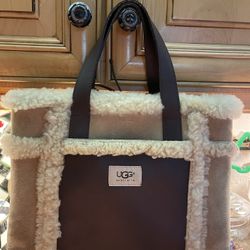 UGG Suede Leather Shearing Sherpa Sheepskin Bag/Tote/Purse