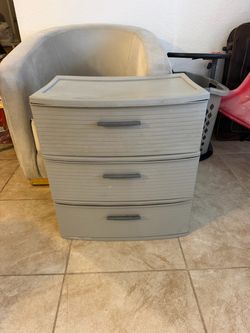 3-Drawer Plastic Storage Dresser $10