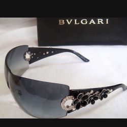 Bvlgari Bulgari Gradient Lenses 652-B Swarovski Crystal Sunglasses 