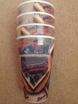 ATLANTA BRAVES 3D logo team cups.