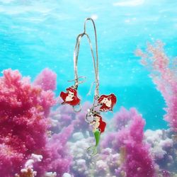 Little Mermaid Necklace And Earrings Set