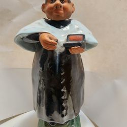 Antique Portuguese Clay Nodder - Bobblehead Priest-Double Jointed RARE