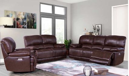 Excellent Condition Abbyson Living Sorrento 3-piece power recliner sofa set