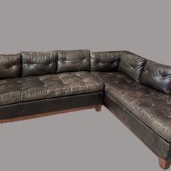 Ar Haus Genuine Leather Sectional Sofa 