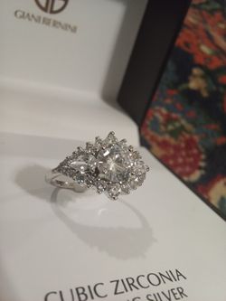 Beautiful Cubic Zirconia And Sterling Silver. Well Made   Will Last A Life Time