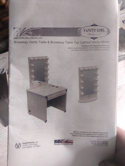 Vanity Girl Broadway Table Top Lighted Vanity Mirror