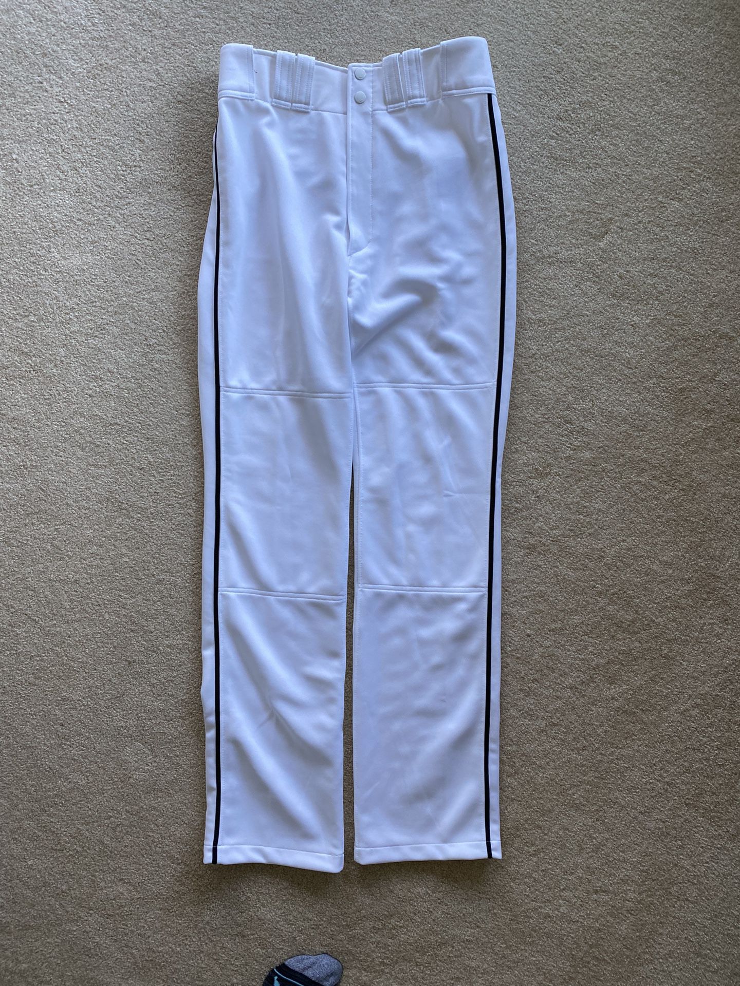 Mizuno Men’s  Medium Premier Pro Piped Baseball Pant G2 White/Black