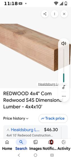 Redwood 4x4x10