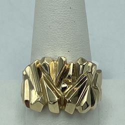 14kt Yellow Gold Nugget Ring