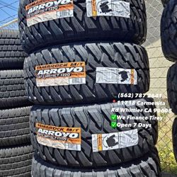 33x12.50R18 LT Arroyo Mud Terrain Set of Tires Installed and Balanced Set de Llantas Nuevas Instaladas y Balanceadas