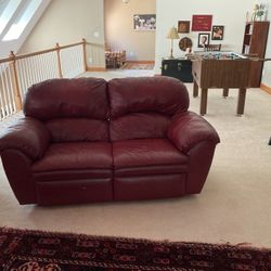 Leather, Reclining Loveseat