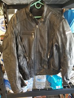 Leather motorcycle jacket