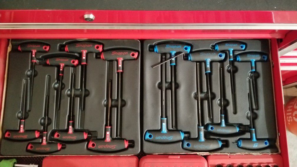 Snap-on T handle hex Allen wrench sets (see description)