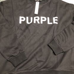 Black.    Purple Label Sweatshirt.   S,m,l,xl