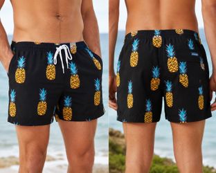 Chubbies Pineapple Print Swim Trunks Shorts Medium 5.5” Inseam