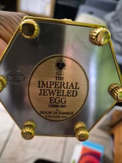 Imperial Jeweled Egg Chess Set