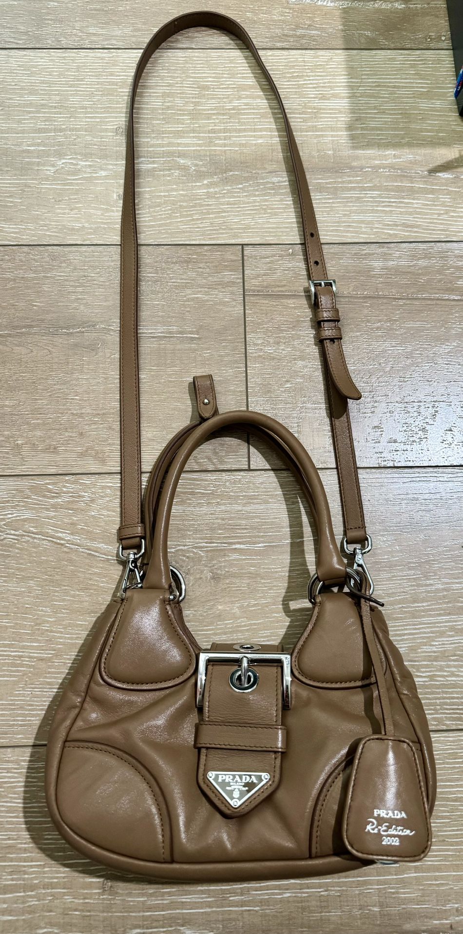 Prada Nappa Soft Padded Re-Edition 2002 Moon Bag Black